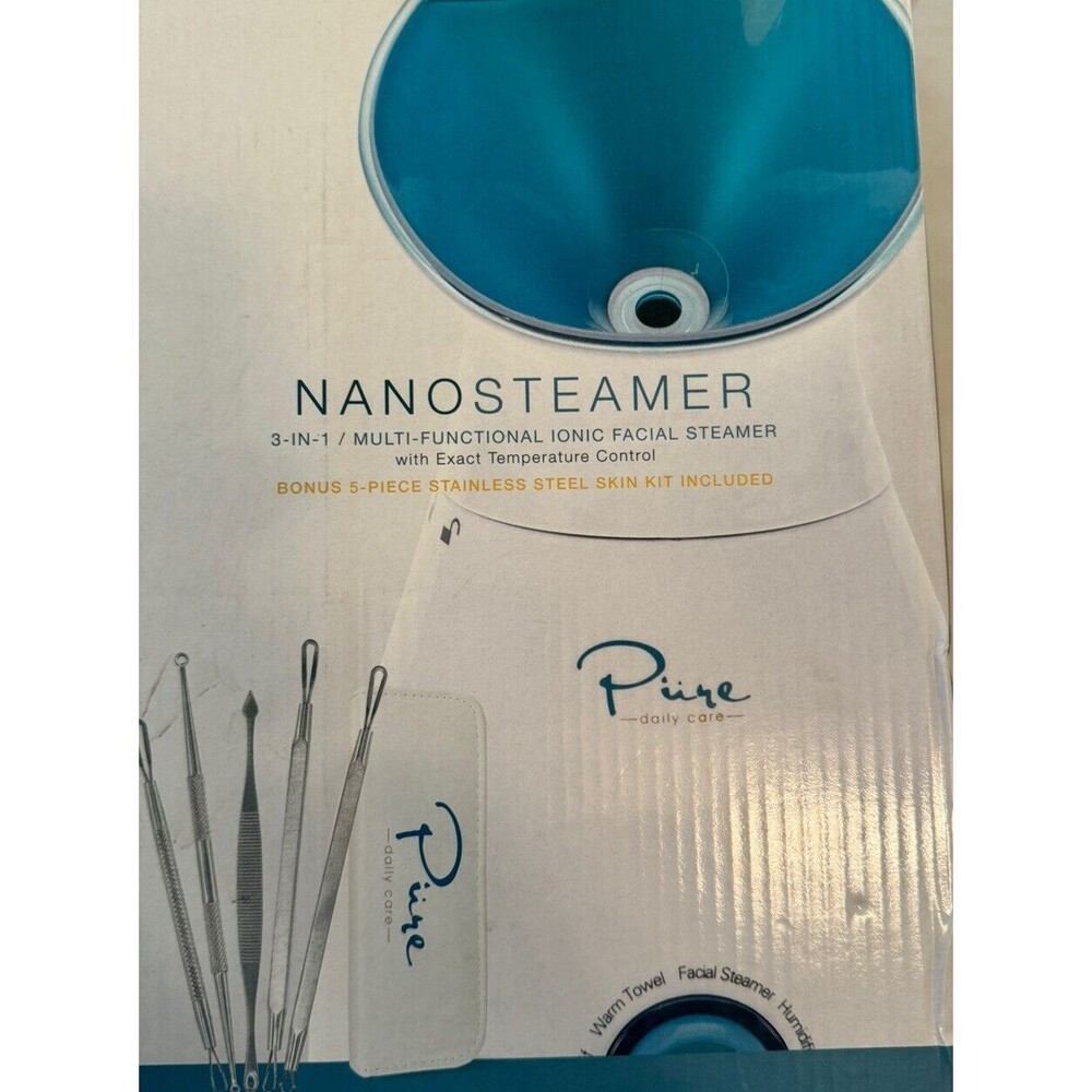 NanoSteamer Large 3-in-1 Nano Ionic Facial Steamer with Precise Temp Control